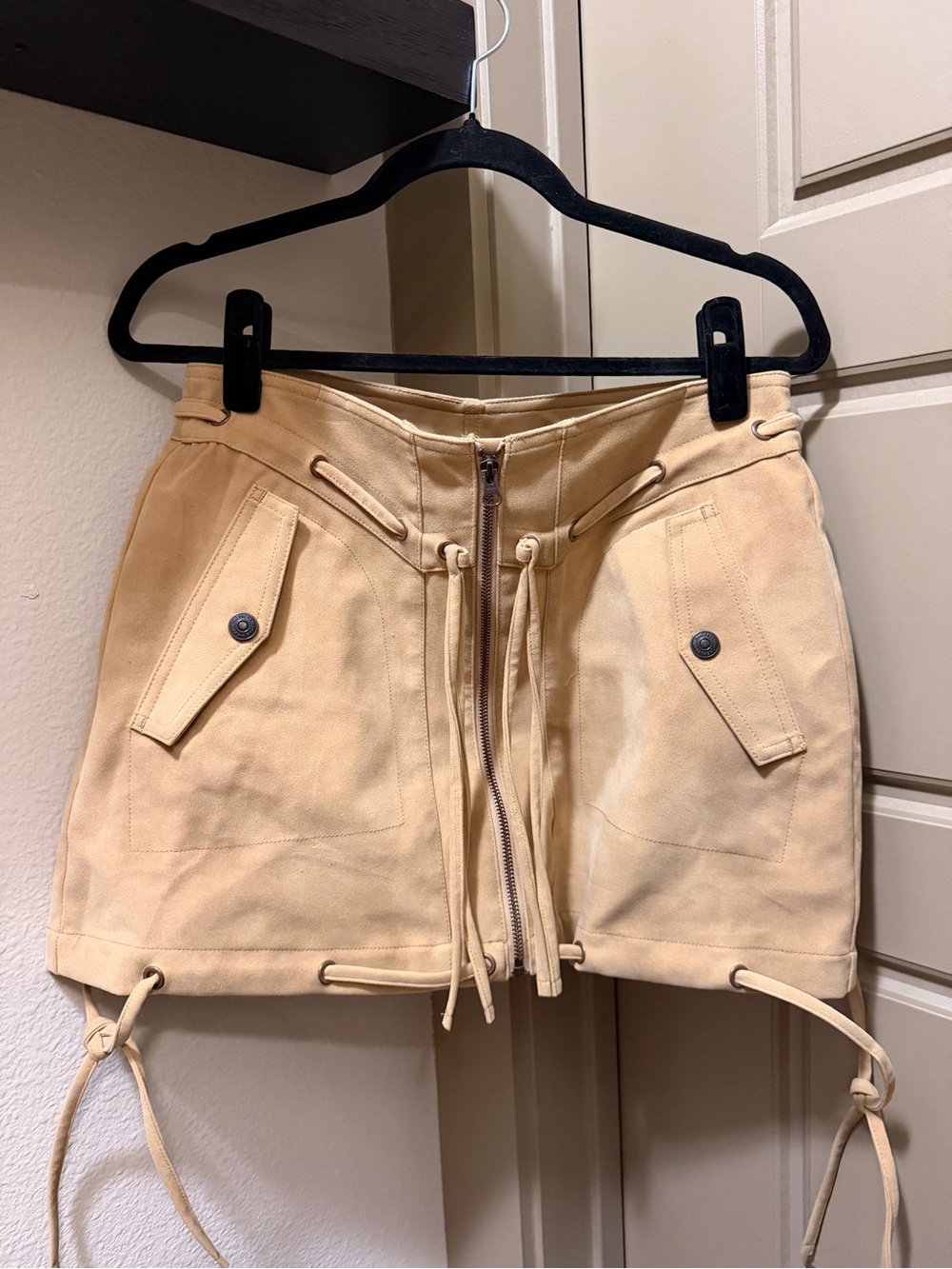 We the Free Mini Skirt - Utility with Tie Details